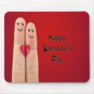Happy Fingers Valentines Day Mouse Mat