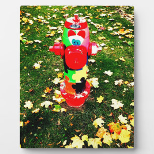 Happy Fire Hydrant Plaque