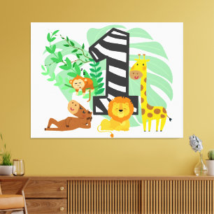 Happy First Birthday Baby! Canvas Print