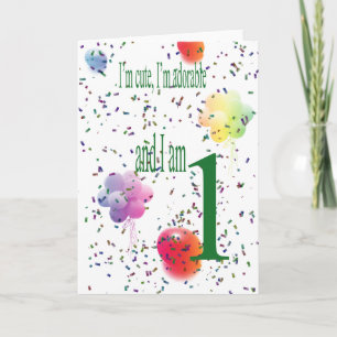 Happy First Birthday Card