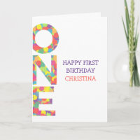 Happy First Birthday Girl Personalised Confetti