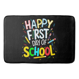 Happy First Day Back to School Bath Mat