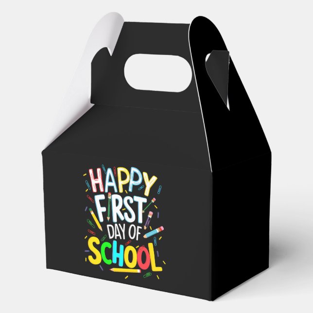Happy First Day Back to School Favour Box (Front)
