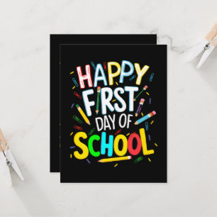 Happy First Day Back to School Invitation