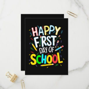 Happy First Day Back to School Invitation Postcard