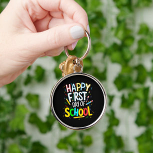 Happy First Day Back to School Key Ring