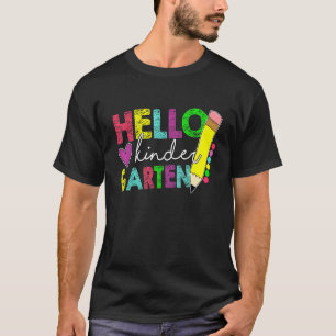 Happy First Day Kindergarten Teacher Student Back T-Shirt