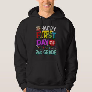 Happy First Day Of 2nd Grade Back To School Kid Bo Hoodie