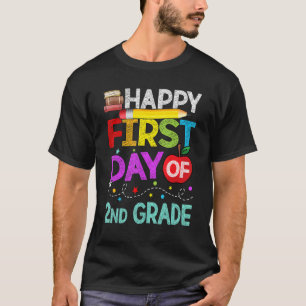 Happy First Day Of 2nd Grade Back To School Kid Bo T-Shirt