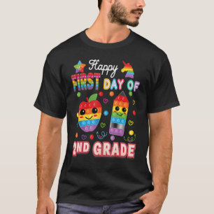 Happy First Day Of 2nd Grade Fidget Toy Kid Back T T-Shirt