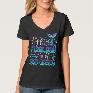 Happy First Day Of 3rd Grade Mermaid Back To Schoo T-Shirt
