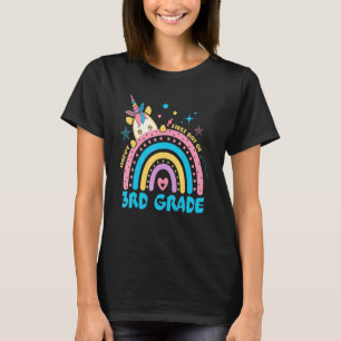 Happy First Day Of 3rd Grade Unicorn Rainbow Kid B T-Shirt