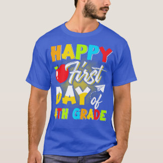 Happy First Day Of 4th Grade Back To School Premiu T-Shirt