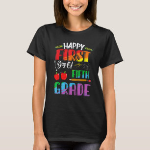 Happy First Day Of 5th Grade Back To School Boys T T-Shirt