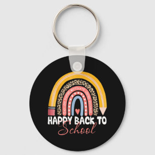 Happy First Day of Back to School Teacher Student Key Ring
