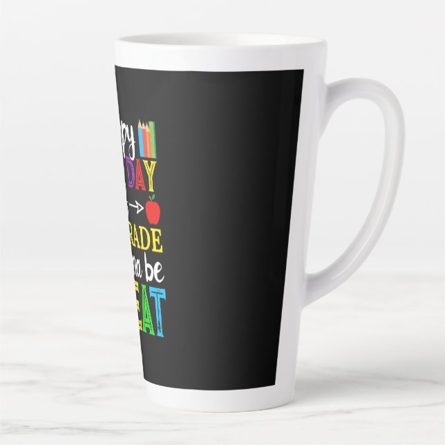 Happy First Day Of First Grade Latte Mug (Right)