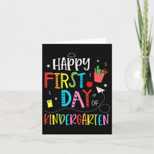 Happy First Day Of Kindergarten Back To School Tea Card