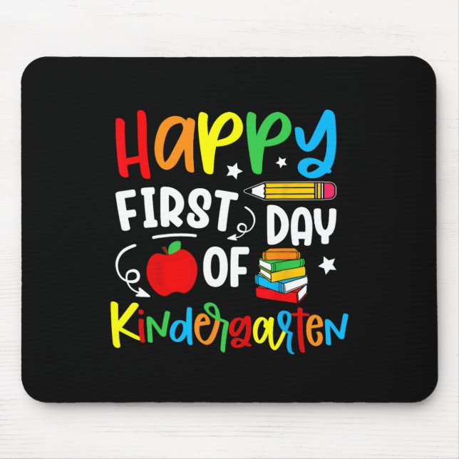 Happy First Day Of Kindergarten Back To School Tea Mouse Mat (Front)