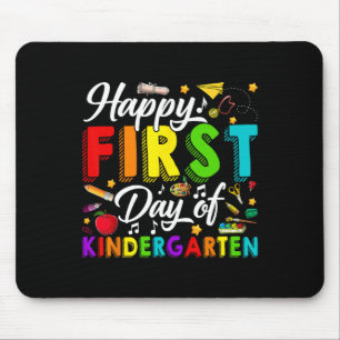 Happy First Day Of Kindergarten Ck To School Boys Mouse Mat