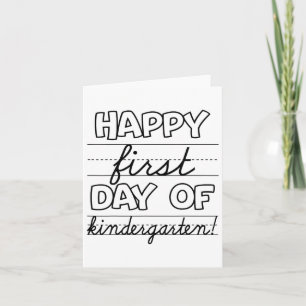Happy First Day Of Kindergarten Kids Ck To School  Card