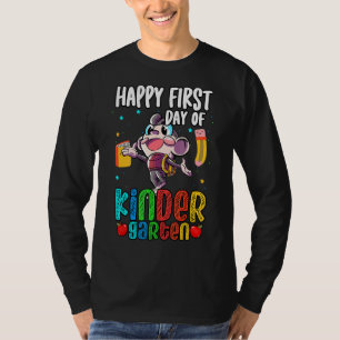 Happy First Day Of Kindergarten Monkey Kids T-Shirt