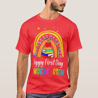Happy First Day Of Kindergarten Teacher Back To Sc T-Shirt