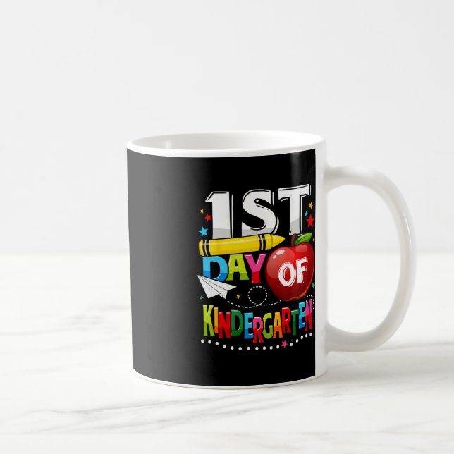 Happy First day of Kindergarten Teacher Fun Back T Coffee Mug (Right)