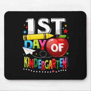 Happy First day of Kindergarten Teacher Fun Back T Mouse Mat