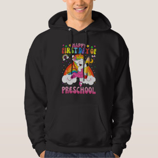 Happy First Day Of Preschool Unicorn Girls Hello P Hoodie