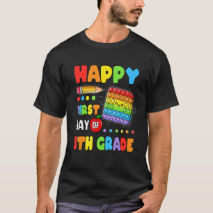 Happy First Day Of School 5th Grade Cute Back To S T-Shirt