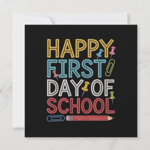 Happy First Day Of School Back To School Invitation