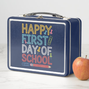 Happy First Day Of School Back To School  Metal Lunch Box