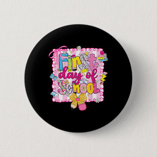 Happy First Day Of School Back To School Pencil Bo 6 Cm Round Badge