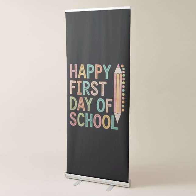 Happy First Day of School Back to School Retractable Banner (3/4)
