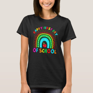 Happy First Day Of School Boho Rainbow Back To Sch T-Shirt