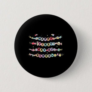 Happy First Day Of School Bracelet Back To School 6 Cm Round Badge