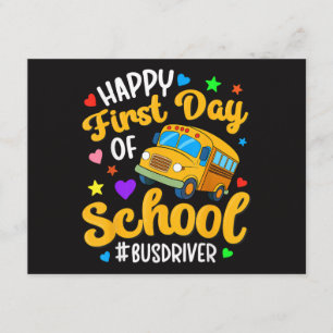 Happy First Day of School Bus Driver Back to Schoo Enclosure Card