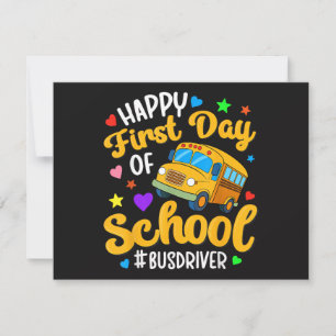 Happy First Day of School Bus Driver Back to Schoo Save The Date