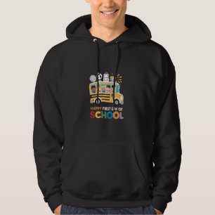 Happy First Day Of School Costume For School Bus D Hoodie