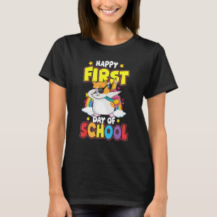 Happy First Day Of School Dabbing Hamster Back To T-Shirt