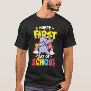 Happy First Day Of School Dabbing Rhino Back To Sc T-Shirt