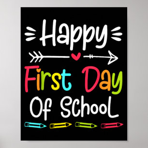 Happy first day of school funny back to school poster