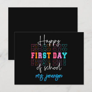 Happy First Day of School  Holiday Postcard