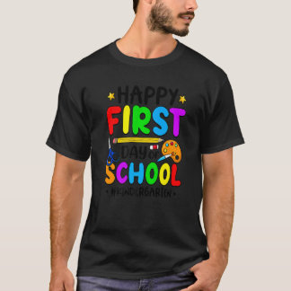 Happy First Day Of School Kindergarten Crew Teache T-Shirt
