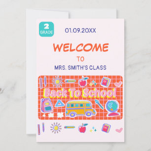 Happy First Day Of School! Message from Teacher Invitation