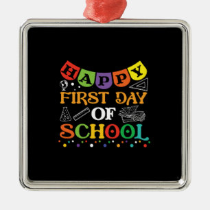 Happy First Day Of School Metal Tree Decoration