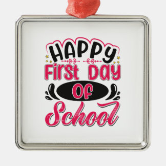 Happy First Day Of School Metal Tree Decoration