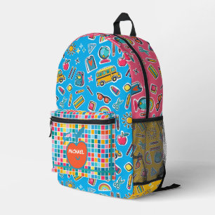 Happy First Day Of School Monogram Personalised Printed Backpack