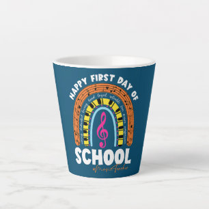 Happy First Day Of School Music Teacher Student Latte Mug