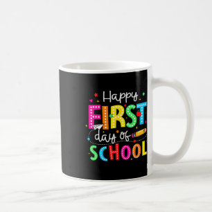 Happy First Day Of School Pencil Teacher Kids Back Coffee Mug